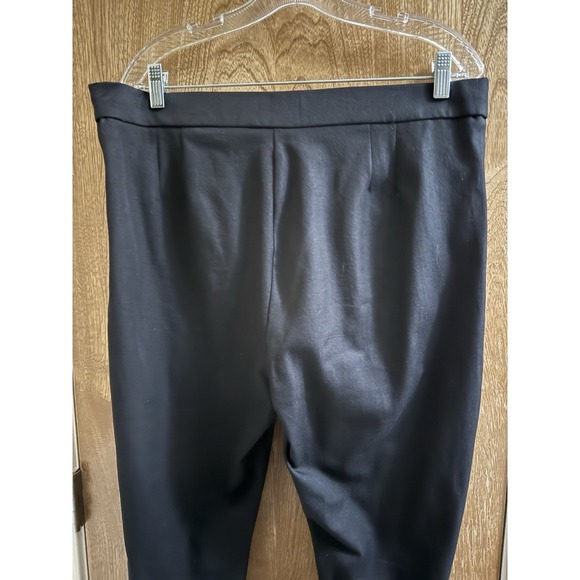 Zara Woman Straight Dress Pants Black Stretch Zipper Pockets Zip Ankle Size XXL - Picture 8 of 8